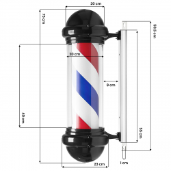 BARBERSHOP Pole ? lampa BB02 75 x 23 cm