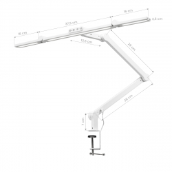 Arbetslampa / bordslampa GLOW L03 24W vit