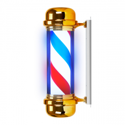 BARBERSHOP Pole ? lampa BB02 GOLD 70 x 22 cm
