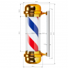 BARBERSHOP Pole ? lampa BB02 GOLD 70 x 22 cm
