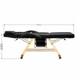 Behandlingsbänk / behandlingsstol svart SILLON 202 GOLD PRO