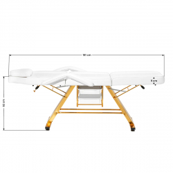 Behandlingsbänk / behandlingsstol vit SILLON 202 GOLD PRO