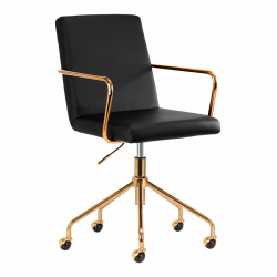 Arbetsstol / kundstol QS-OF211G GOLD svart