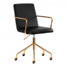 Arbetsstol / kundstol QS-OF211G GOLD svart