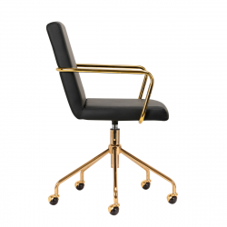Arbetsstol / kundstol QS-OF211G GOLD svart