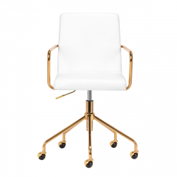 Arbetsstol / kundstol QS-OF211G GOLD vit