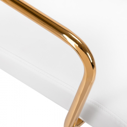 Arbetsstol / kundstol QS-OF211G GOLD vit