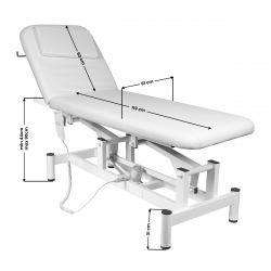 Elektrisk massagebänk / massagestol vit 079 1-motor