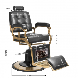 Barberarstol GABBIANO BOSS svart