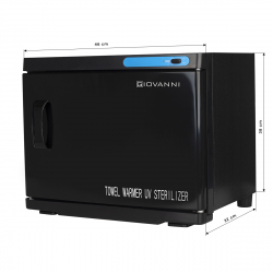 Handduksvärmare med UV-sterilisator 23L svart