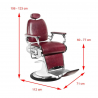 Barberarstol GABBIANO MOTO STYLE röd