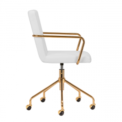 Arbetsstol / kundstol QS-OF211G GOLD gråaktig ljus beige