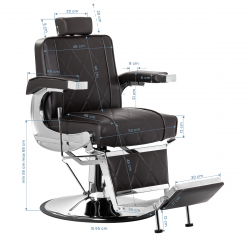 Barberarstol HAIR SYSTEM BM88066 brun