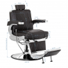 Barberarstol HAIR SYSTEM BM88066 brun