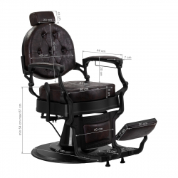 Barberarstol GABBIANO PRESIDENT brun
