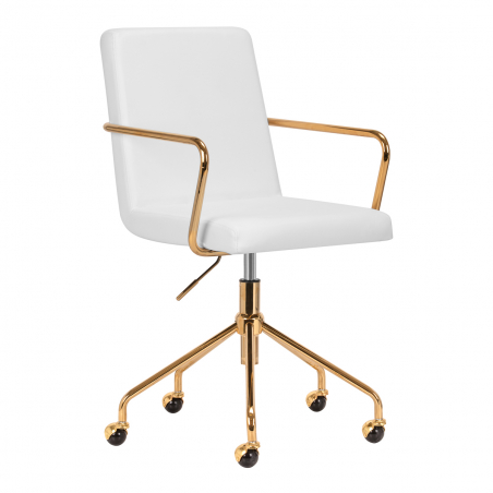 Arbetsstol / kundstol QS-OF211G GOLD gråaktig ljus beige