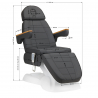 Elektrisk behandlingssäng mörkgrå SILLON LUX 2 273B 3-motor