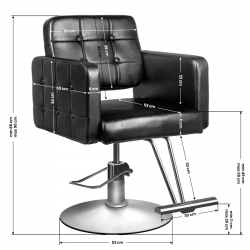 Frisörstol HAIR SYSTEM 90-1 svart