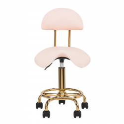 Arbetsstol / sadelstol 6001G guld / rosa