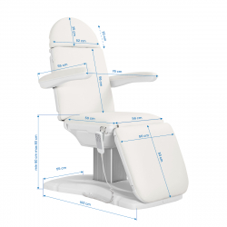 Elektrisk behandlingsbänk SILLON ECLIPSE vit 3-motor