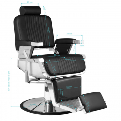 Barberarstol HAIR SYSTEM ROYAL X svart