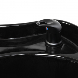 Schamponeringsstol GABBIANO Carmen med elektriskt fotstöd svart