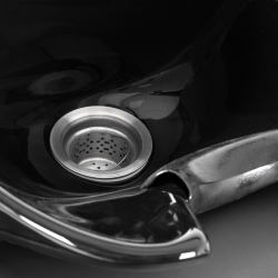 Schamponeringsstol GABBIANO Carmen med elektriskt fotstöd svart