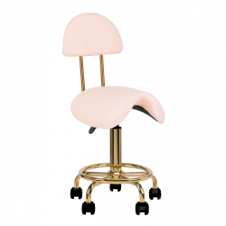 Arbetsstol / sadelstol 6001G guld / rosa