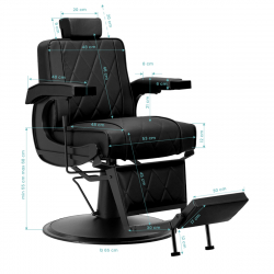 Barberarstol Hair System BM88066B svart