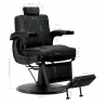 Barberarstol Hair System BM88066B svart