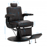 Barberarstol Hair System BM88066B brun
