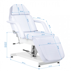 Behandlingssäng SILLON V2 210 kall vit