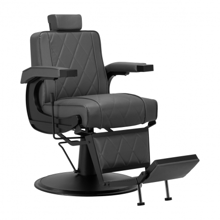 Barberarstol Hair System BM88066B grå