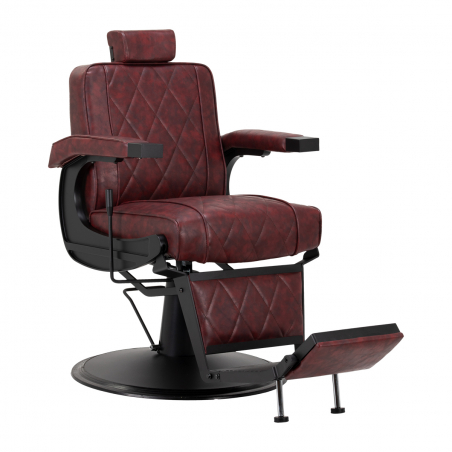 Barberarstol Hair System BM88066B vinröd