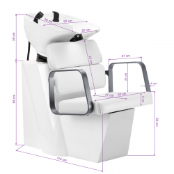 Schamponeringsstol GABBIANO PORTO WHITE vit