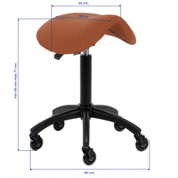Sadelstol Gabbiano D032 hög brun