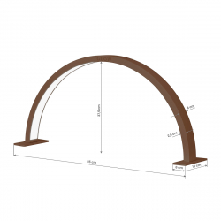 Arbetslampa / bordslampa GLOW ARCHE II för nagelvård brun-beige