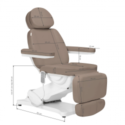 Elektrisk behandlingssäng SILLON CLASSIC 3-motor brun-beige