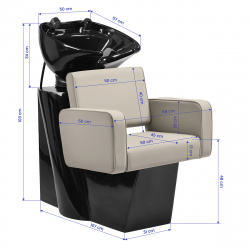 Schamponeringsstol GABBIANO Bilbao greige