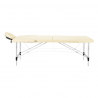 Bärbar massagebänk / behandlingssäng BALANCE ALUMINIUM 2 segment krämfärg + väska