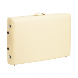 Bärbar massagebänk / behandlingssäng BALANCE ALUMINIUM 2 segment krämfärg + väska