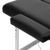 Bärbar massagebänk / behandlingssäng BALANCE ALUMINIUM 2 segment svart + väska