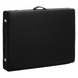 Bärbar massagebänk / behandlingssäng Balance 2 segment svart / trä + väska