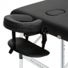Bärbar massagebänk / behandlingssäng BALANCE ALUMINIUM 3 segment med lutning svart + väska