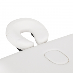 Bärbar massagebänk / behandlingssäng Balance Wide vit / trä + väska