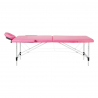 Bärbar massagebänk / behandlingssäng BALANCE ALUMINIUM rosa + väska
