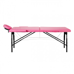 Bärbar massagebänk / behandlingssäng Balance rosa / svart + väska