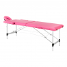 Bärbar massagebänk / behandlingssäng BALANCE ALUMINIUM rosa + väska