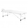 Bärbar massagebänk / behandlingssäng BALANCE ALUMINIUM 3 segment med lutning vit + väska