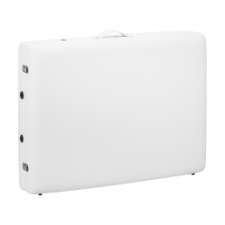 Bärbar massagebänk / behandlingssäng Balance 2 segment vit / trä + väska